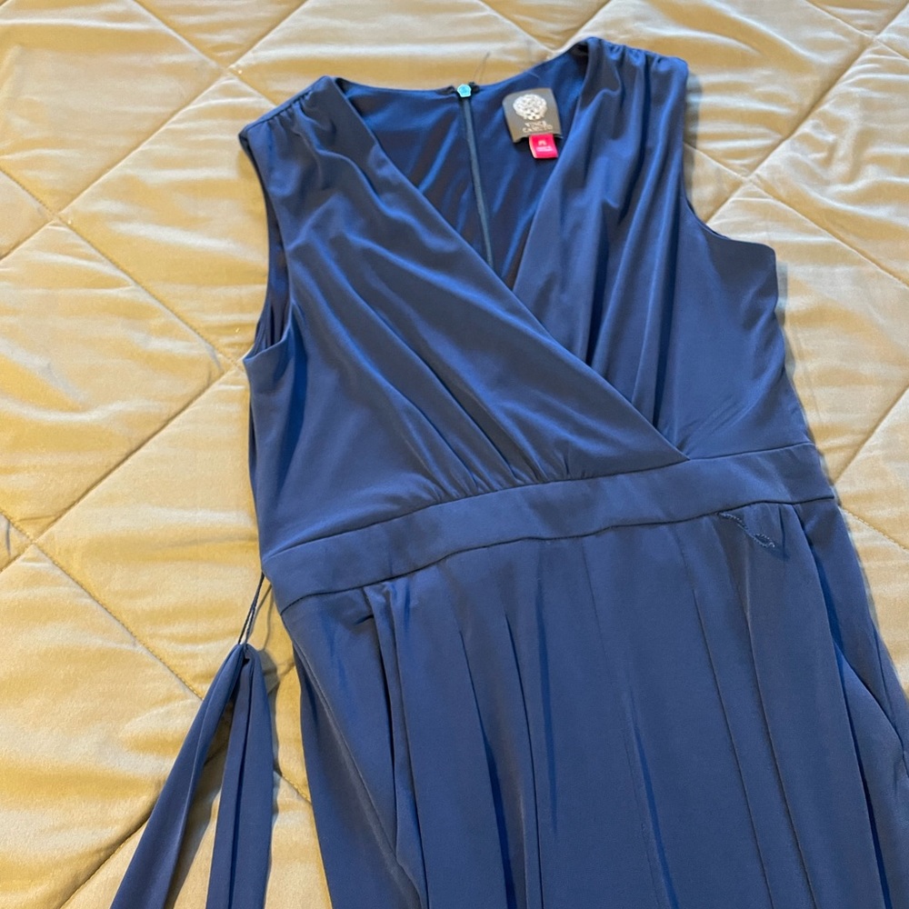 Vince Campuo blue sleeveless jumpsuit